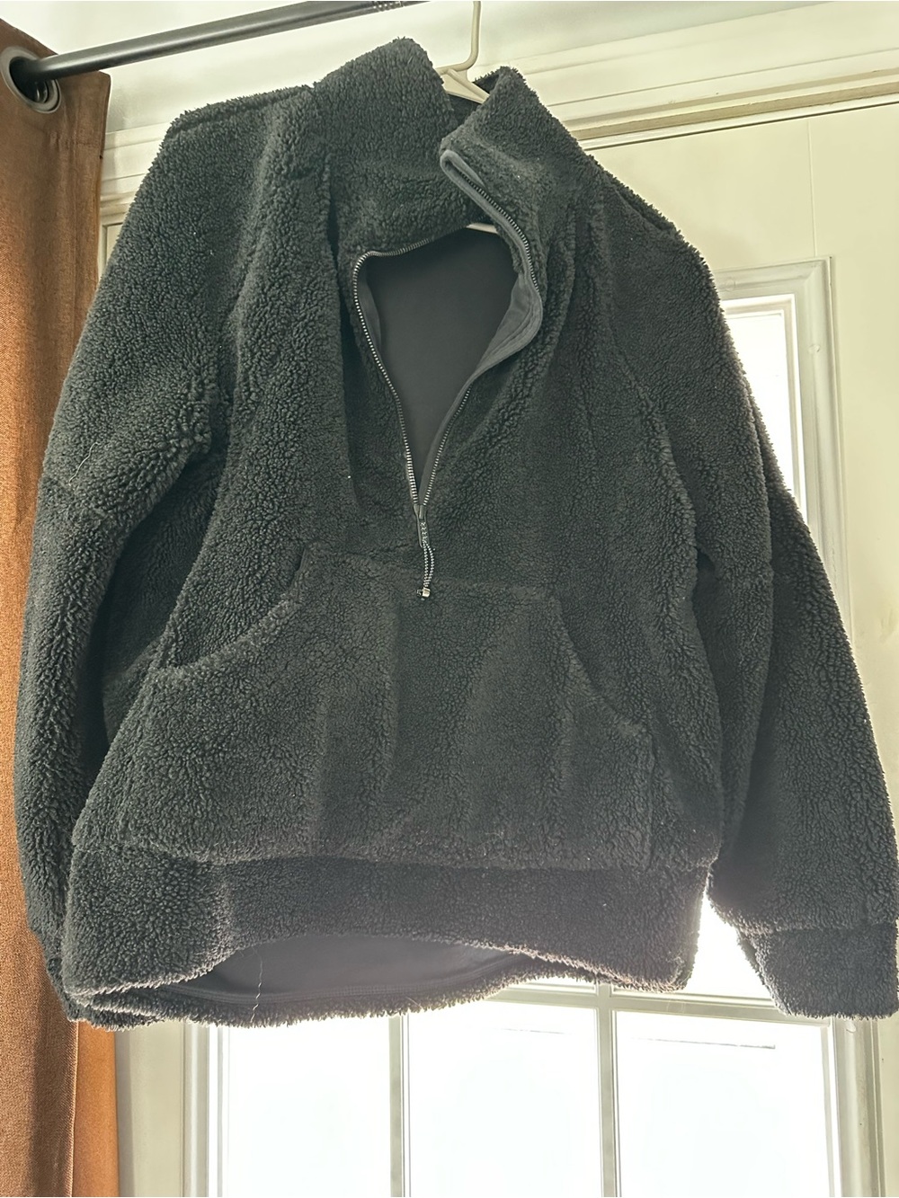 lululemon athletica Black Teddy Fleece Half-Zip Jacket